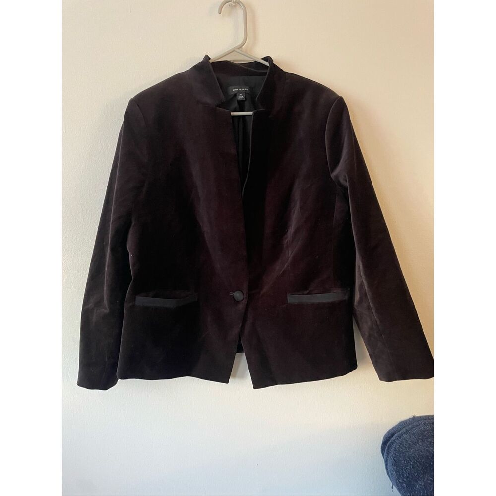 Ann Taylor Suit Jacket Womens 16T Dark Brown NEW Single Button